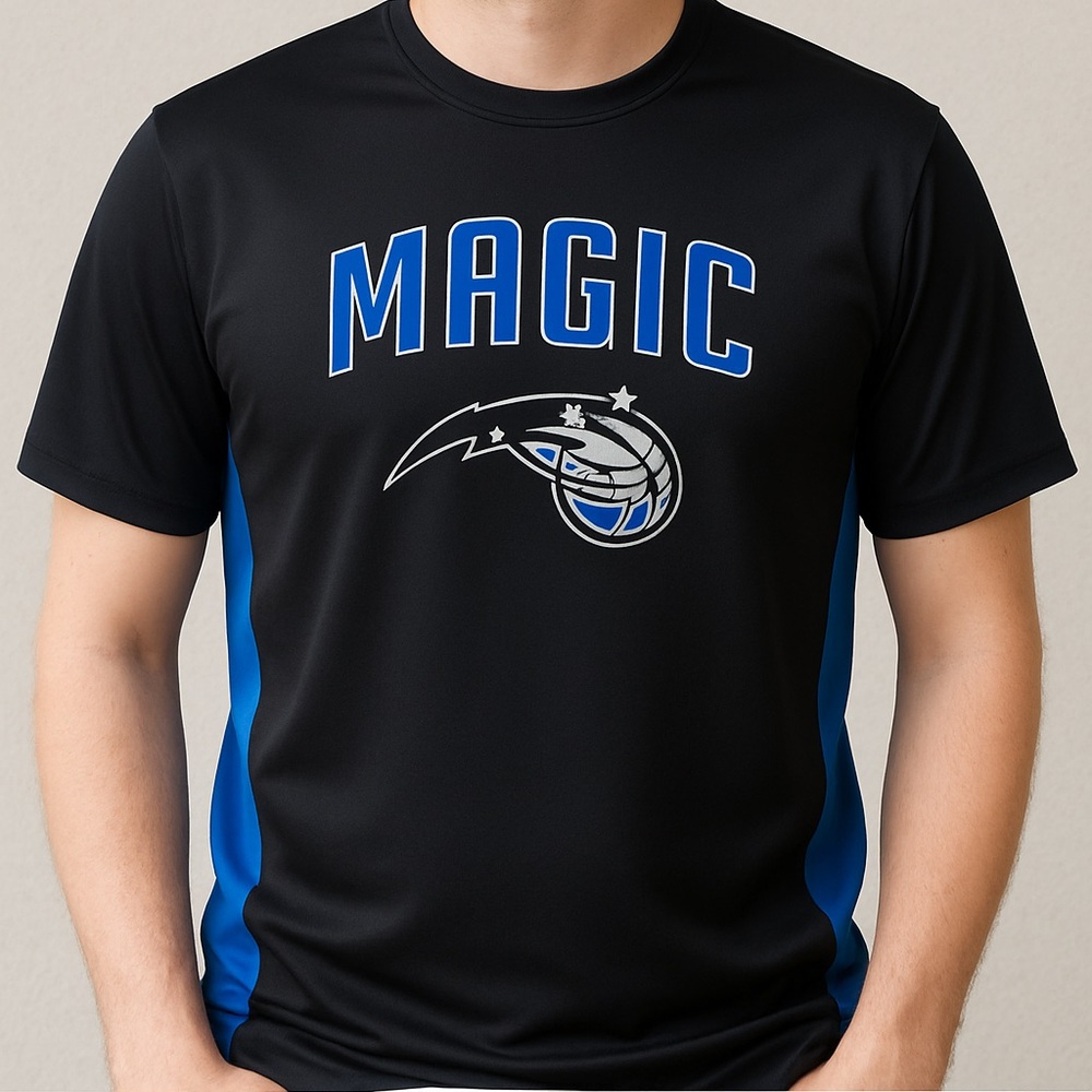 NBA Orlando Magic Black and Blue Short Sleeve Tee